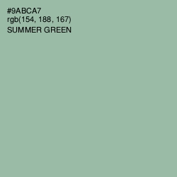 #9ABCA7 - Summer Green Color Image